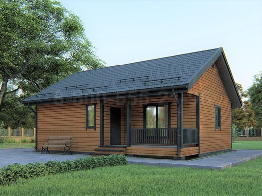 Одноэтажный каркасный дом «Рейн» 10х8