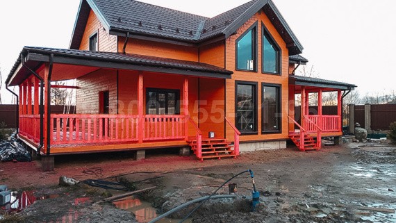 Отзыв о двухэтажном каркасном доме 14х9м. в Ленинградской области