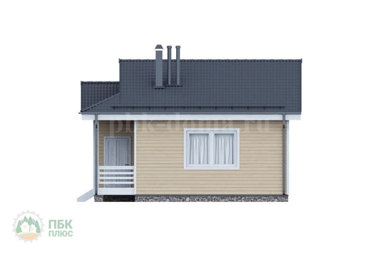 Каркасный одноэтажный дачный дом «Вилюй» 8х8