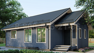 Одноэтажный каркасный дом «Мусь» 12х8