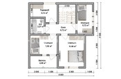 планировка 2 этажа двухэтажного дома 8х8
