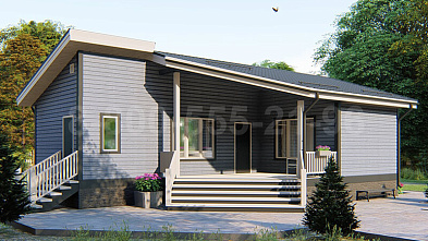 Одноэтажный дом из бруса «Евфрат» 12х8