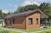 Одноэтажный каркасный дом «Меконг» 13х9 с террасой