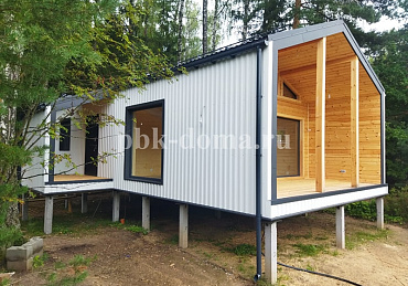 Каркасный дом в стиле БарнХаус по проекту «Вельгия» 12х6м в Московской области