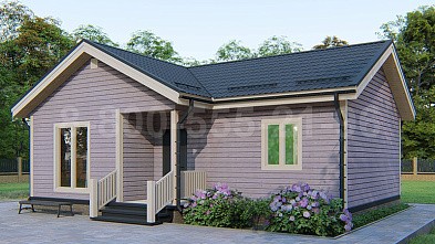 Дом из бруса «Двина» 10х7.5 с крыльцом