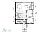 планировка одноэтажного каркасного дома Рона 10х8,5