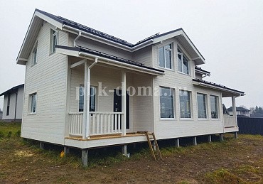 Двухэтажный каркасный дом 15х7.5м в Московской области