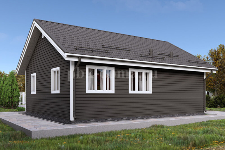 Каркасный одноэтажный дачный дом «Кужолок» 10х8