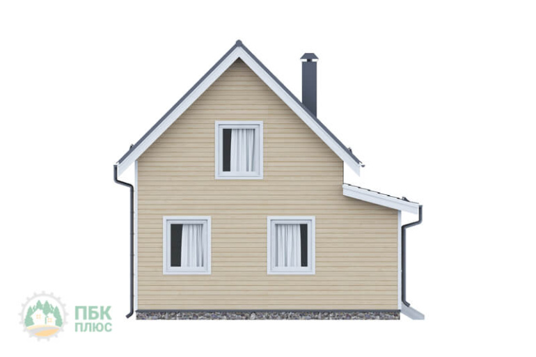 Полутораэтажный каркасный дом «Ишим» 9х7.7