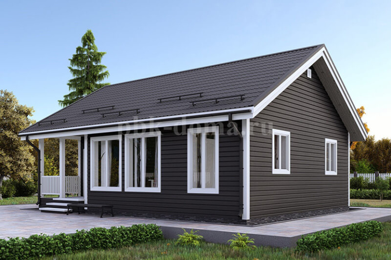 Одноэтажный каркасный дом «Кужолок» 10х8