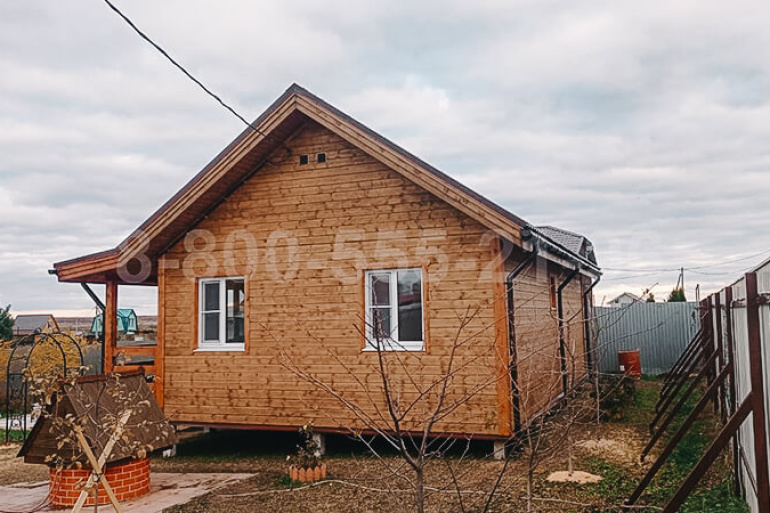 Каркасный одноэтажный дачный дом «Омолон» 10х7.25