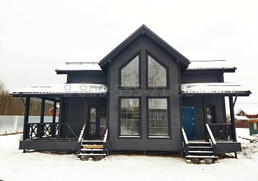 Двухэтажный каркасный дом 12х7.5м. в Московской области.