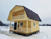 Двухэтажная баня из бруса 6х6м в Московской области.