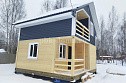 Двухэтажная баня из бруса 6х6м в Тверской области.