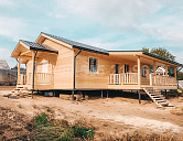 Одноэтажный каркасный дом 13,8х11м. в Тверской области.