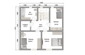 планировка 2 этажа двухэтажного дома 8 на 8