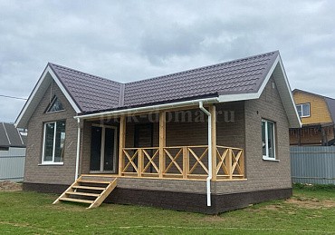 Одноэтажный каркасный дом 10х6м в Вологодской области.