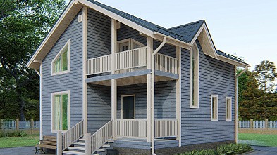 Полутораэтажный каркасный дом «Ориноко» 8х8