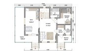 план второго этажа полутораэтажного каркасного дома 12х7,5