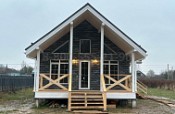 Двухэтажный каркасный дом 12х6м «Алсек» с террасой и лофтом
