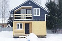 Двухэтажная баня из бруса 6х6м в Тверской области.