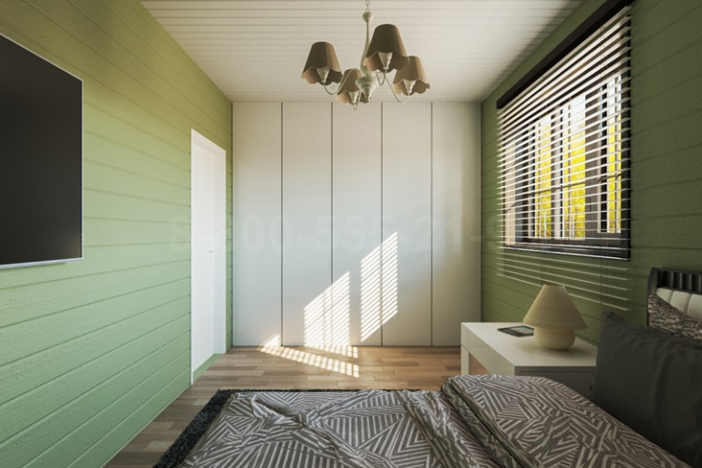 Одноэтажный дом из бруса «Мусь» 12х8