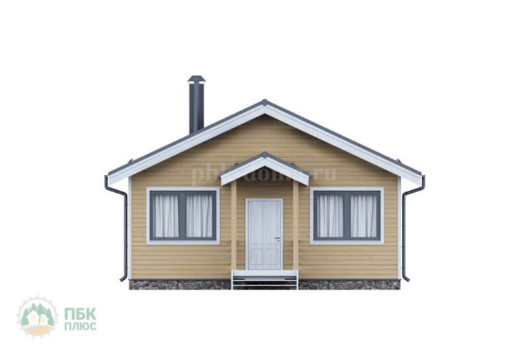 Каркасный одноэтажный дачный дом «Десна» 8х6.5