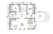 планировка 1 этажа двухэтажного дома 8 на 8