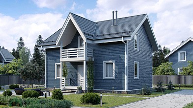 Полутораэтажный каркасный дом «Васюган» 10х8.5