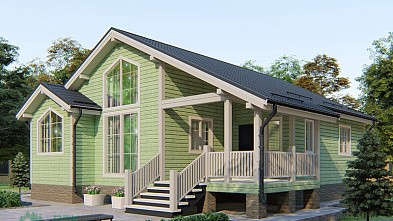 Одноэтажный каркасный дом «Колорадо» 11,9 на 10,8