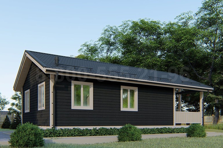 Одноэтажный дачный дом из бруса «Замбези» 11х6