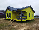  Одноэтажный каркасный дом 11.5х11.5м. в Московской области.