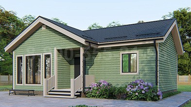 Одноэтажный каркасный дом «Двина» 10х7.5