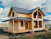 Каркасный двухэтажный дом 12 на 7,5 м. в Ленинградской области.