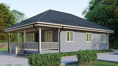 Одноэтажный каркасный дом «Арда» 13,5х9