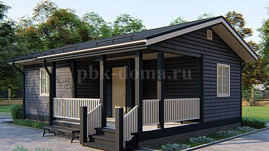 Одноэтажный дачный дом из бруса «Дунай» 9х6