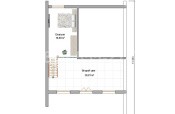 планировка 1 этажа каркасного дома 15х15 с террасой