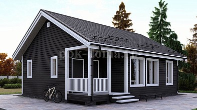 Одноэтажный каркасный дом «Кужолок» 10х8