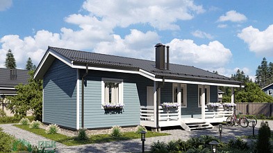 Одноэтажный каркасный дом «Тунгуска» 12х7.5