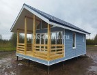 Одноэтажный каркасный дом 8 на 5м в Новгородской области д. Базарово
