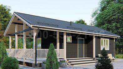 Одноэтажный дом из бруса «Замбези» 11х6