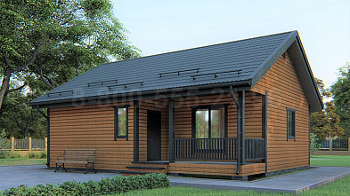 Одноэтажный каркасный дом «Рейн» 10х8