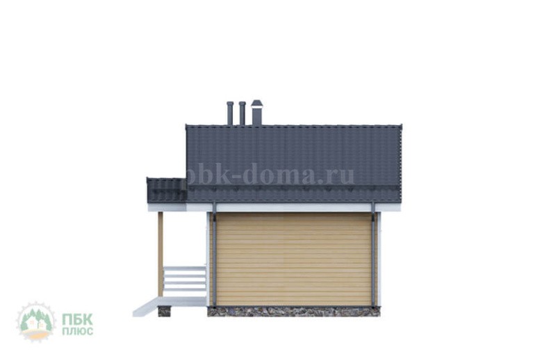 Каркасный одноэтажный дачный дом «Десна» 8х6.5