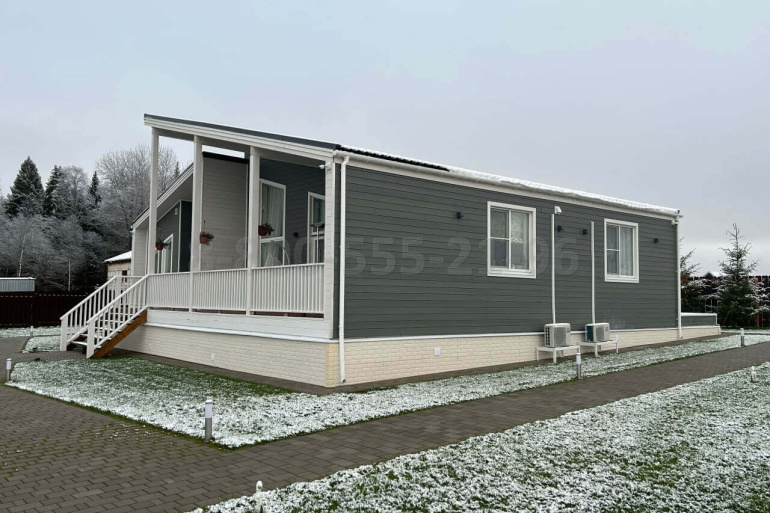 Одноэтажный каркасный дом «Миссури» 15х15 с террасой