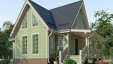 Каркасный дом «Амазонка» 11х7.5 с мансардой