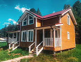 Полутораэтажный каркасный дом 12х7,5м. в Новгородской области.