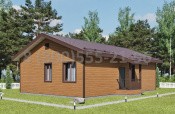 Одноэтажный каркасный дом «Меконг» 13х9 с террасой