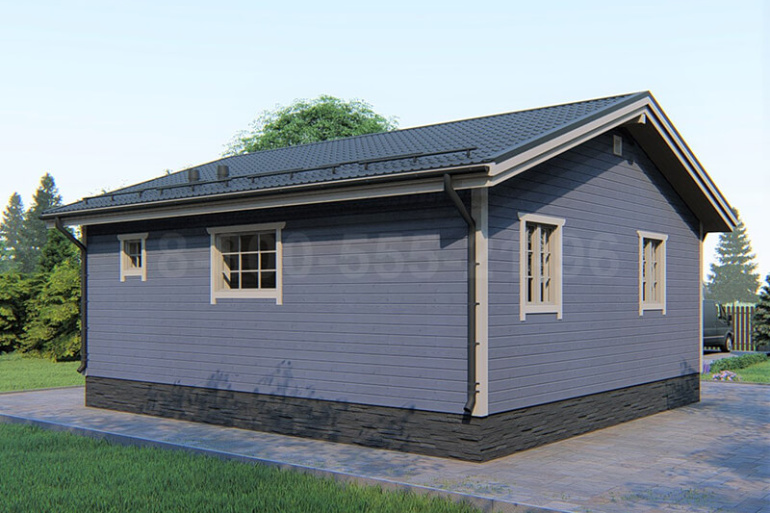 Одноэтажный дом из бруса «Енисей» 9х8