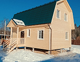 Каркасный дом 9х6м с мансардой в Московской области.