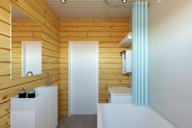 Каркасный одноэтажный дачный дом «Мусь» 12х8